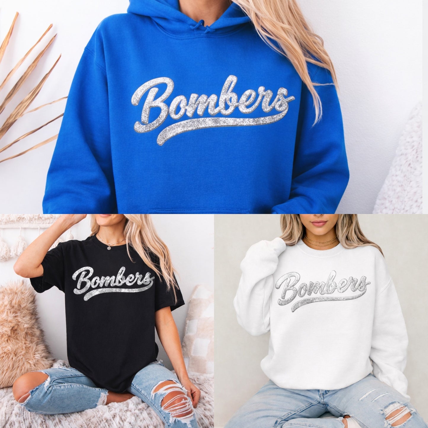 Bombers silver metallic puff - 014