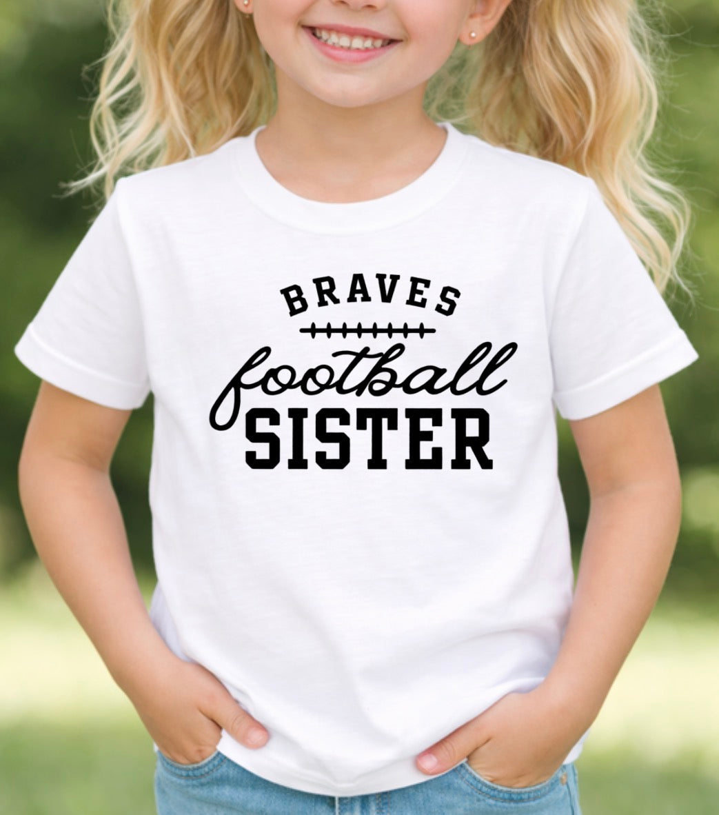 Braves football sister shirt - 009