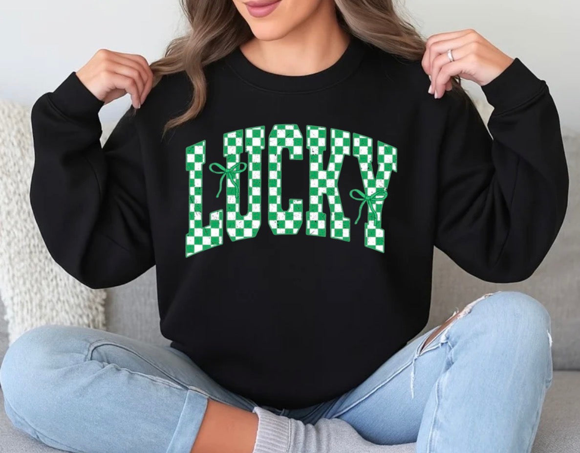 lucky checkered design shirt