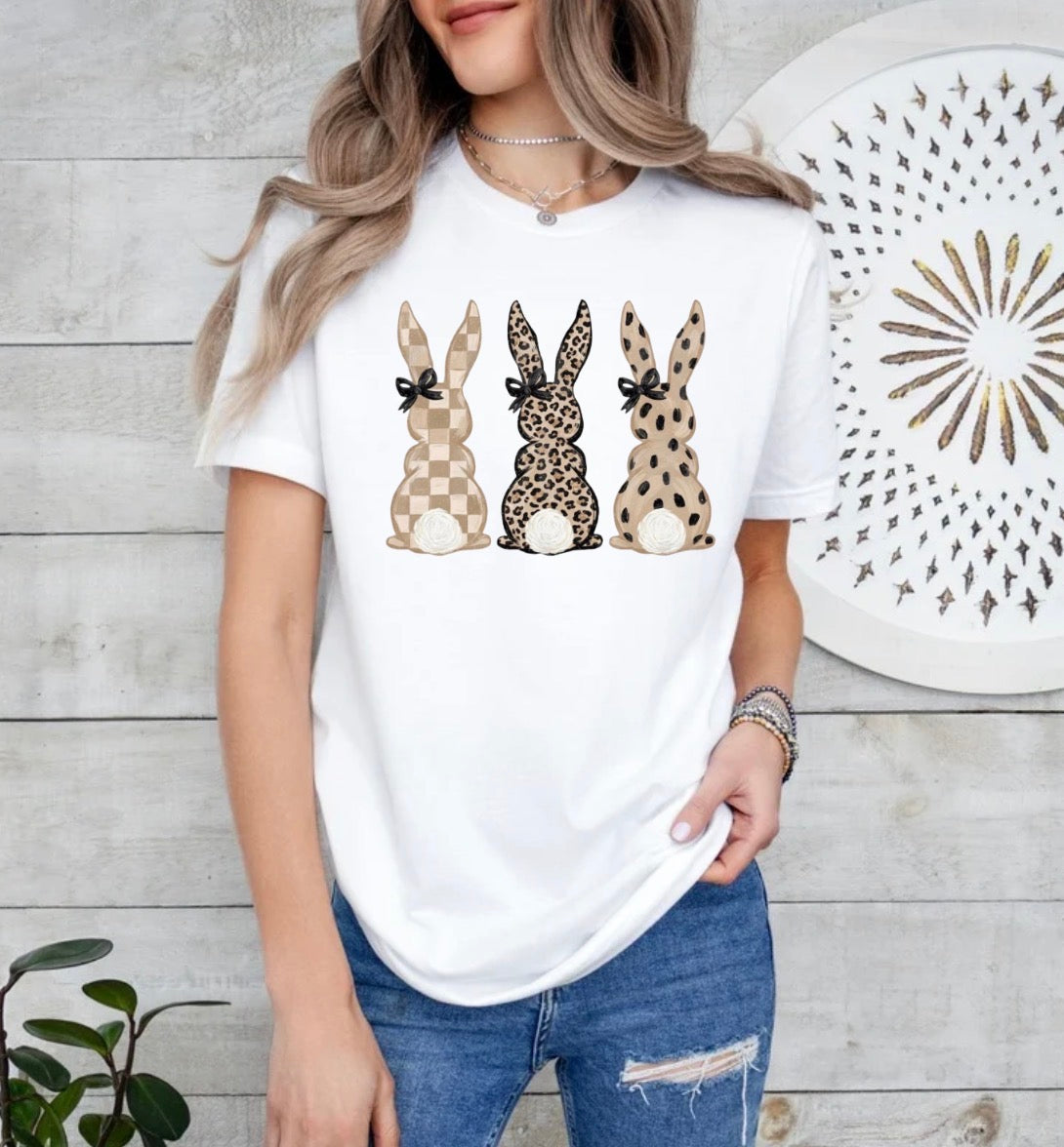 pattern bunnies easter design shirt