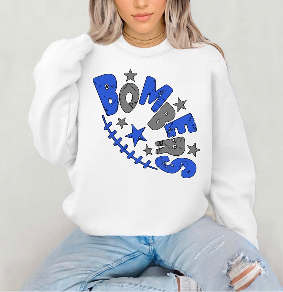 Bombers football slanted distressed - tshirts, sweatshirts, hoodies - 032