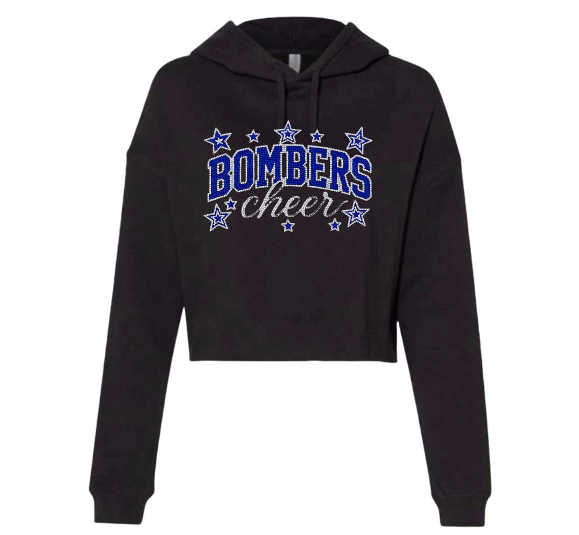 Bombers cheer bling - cropped tees, cropped hoodies - 018