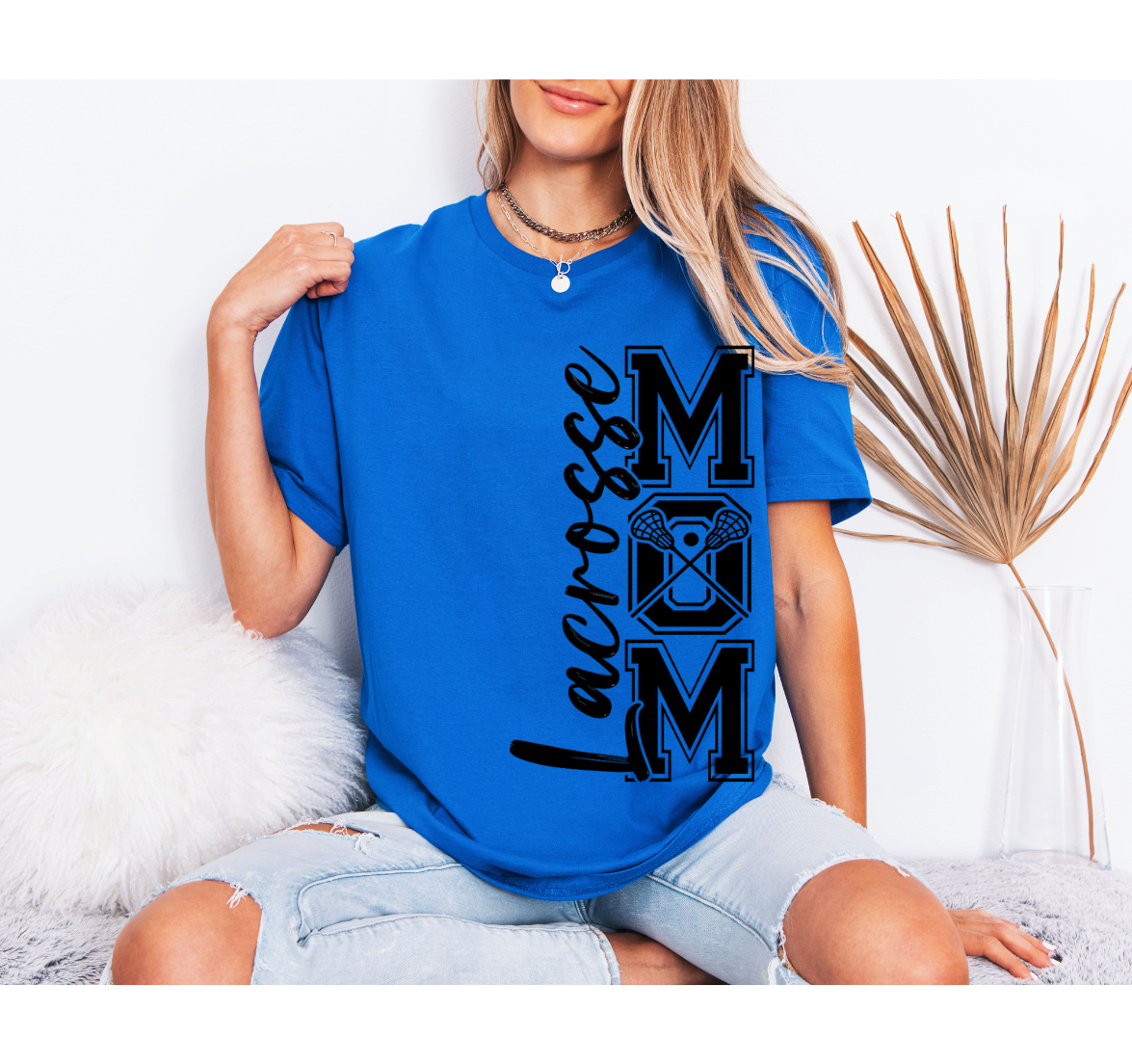 lacrosse mom on side shirt