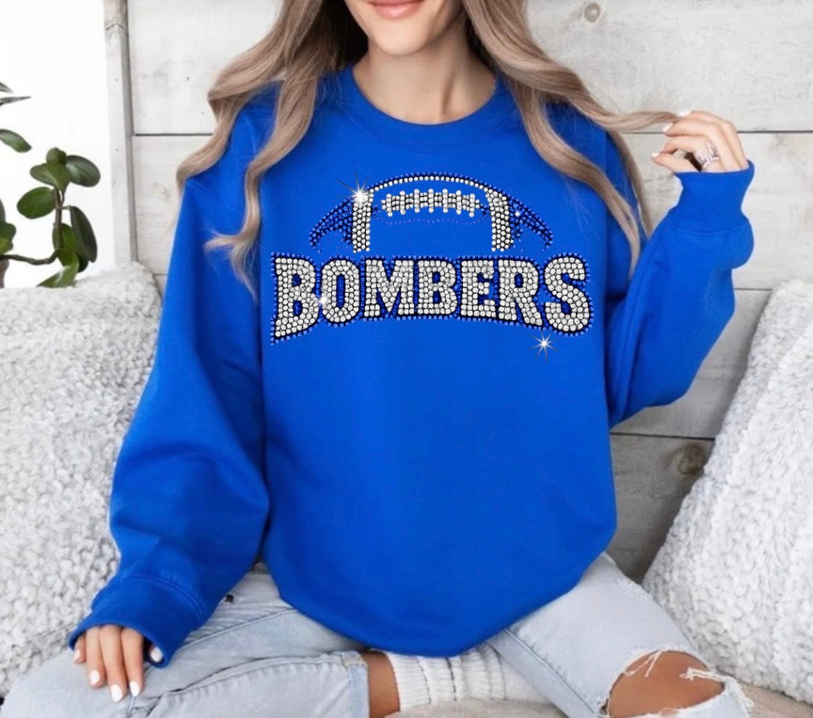 Bombers football bling sweatshirt - 002