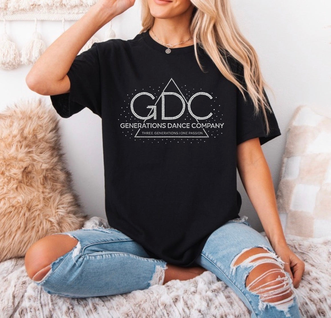GDC bling triangle logo tshirt - 027 - adult, youth, toddler