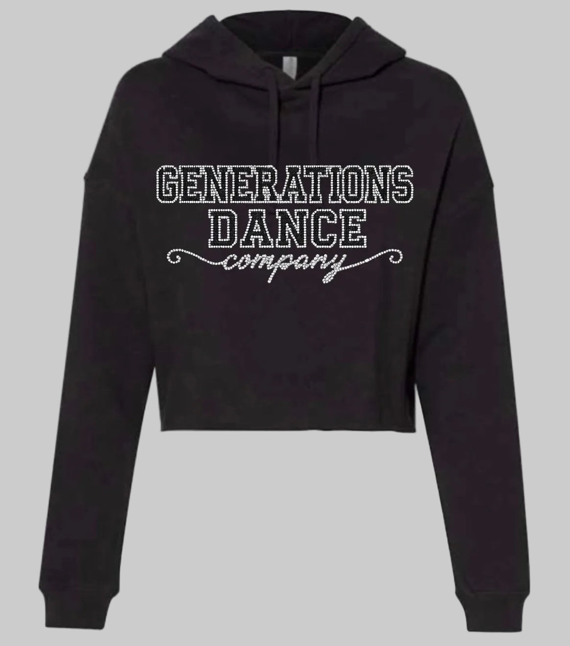 Generations Dance Company bling cropped hoodie - 021 - adult only
