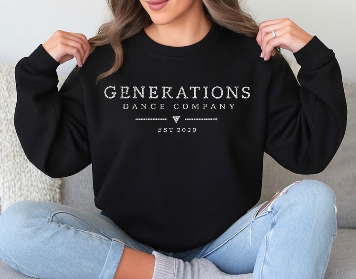 Generations Dance Company bling logo sweatshirt - 031 - adult, youth, toddler