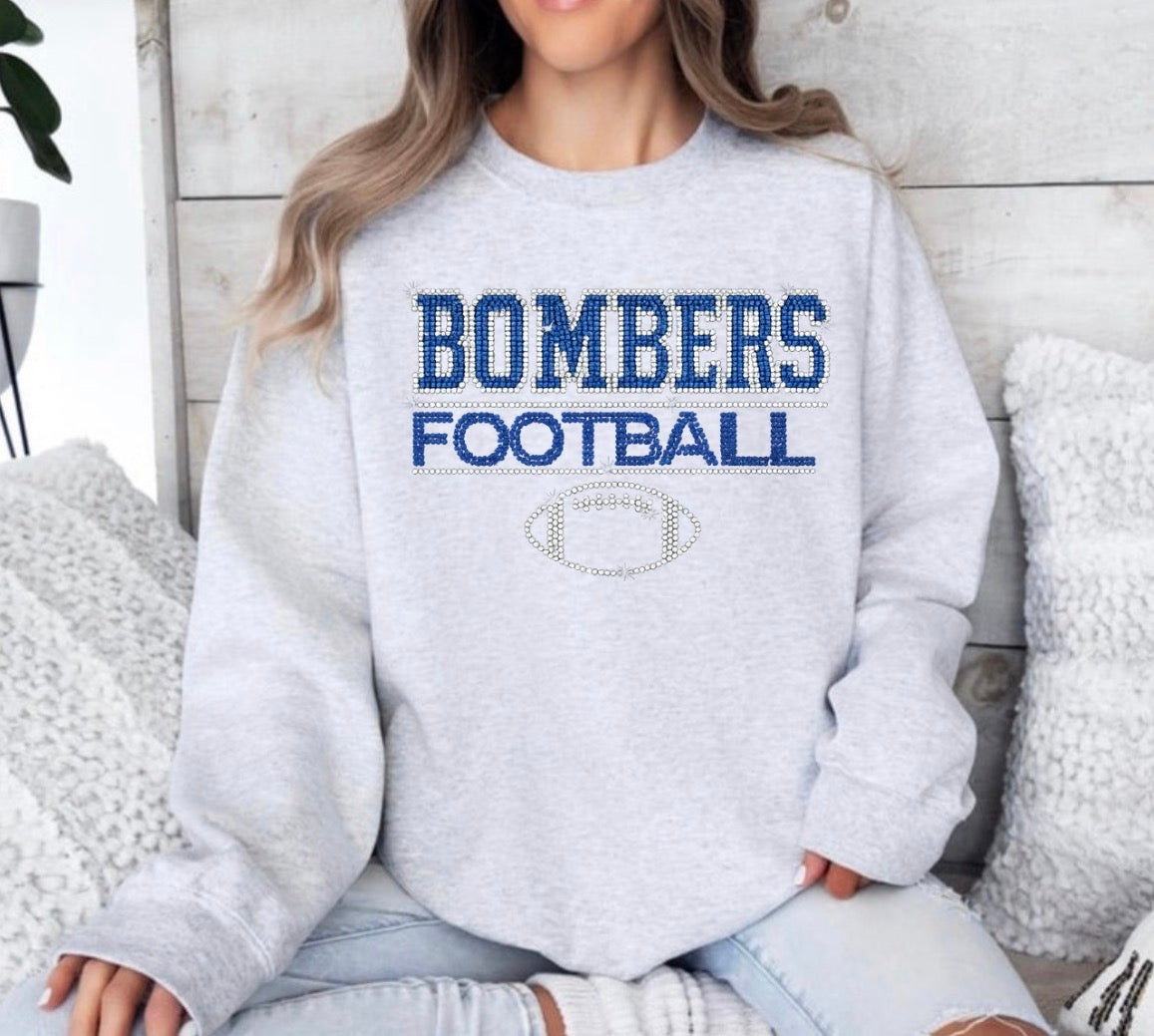 Bombers football bling sweatshirt - 019