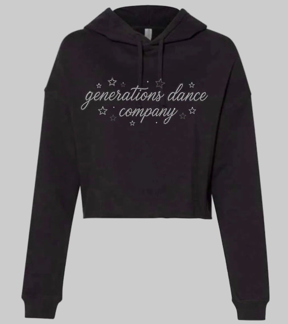 Generations Dance Company bling cropped hoodie - 017 - adult only