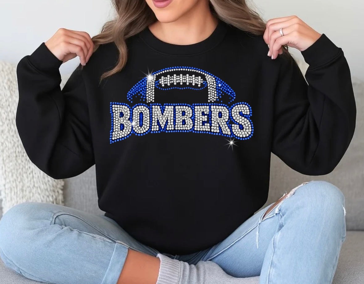 Bombers football bling sweatshirt - 002