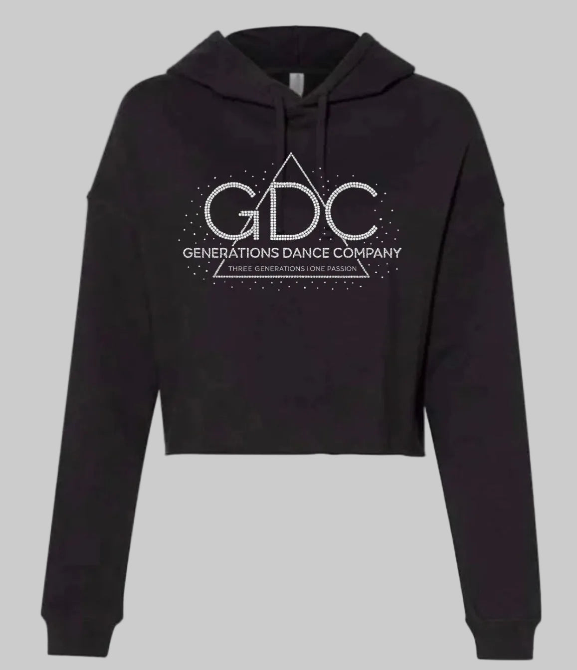 GDC bling triangle logo cropped hoodie - 028 - adult