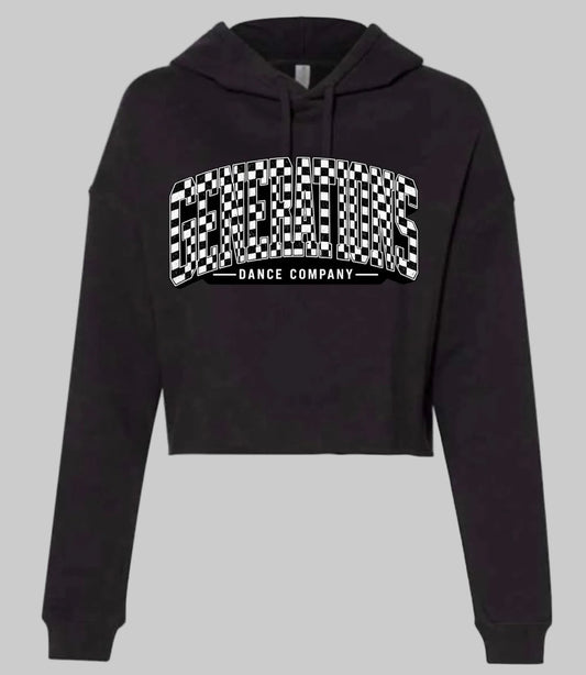 GDC Varsity checkered design cropped hoodie - 079 - adult
