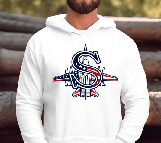 Patriotic logo hoodie - 041