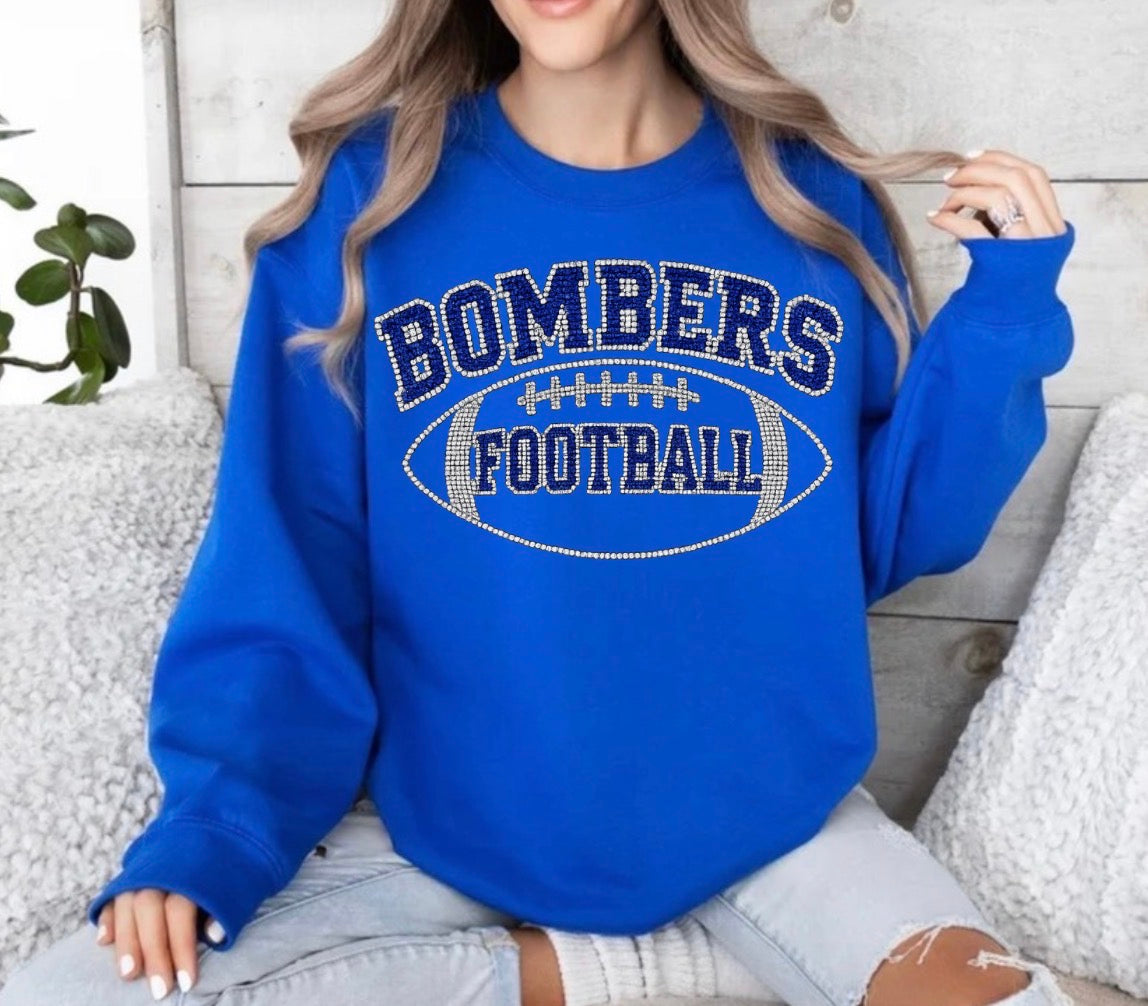 Bombers football bling sweatshirt - 026