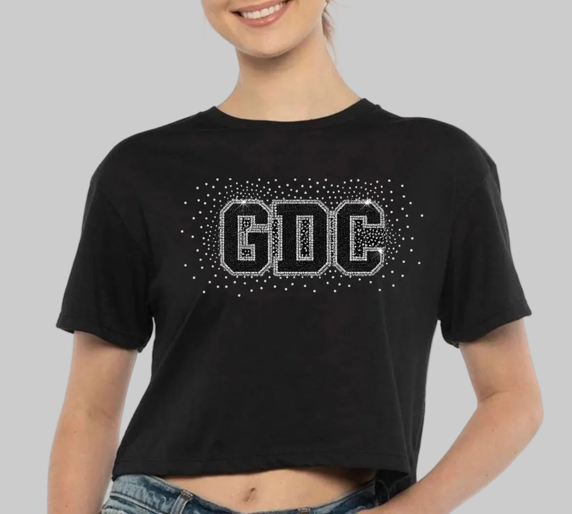 GDC bling cropped tee - 005 - adult and youth