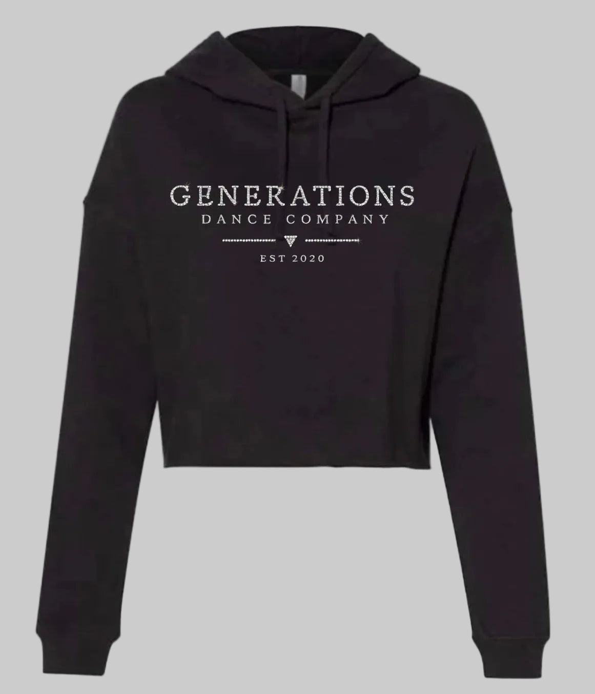 Generations Dance Company bling logo cropped hoodie - 033 - adult