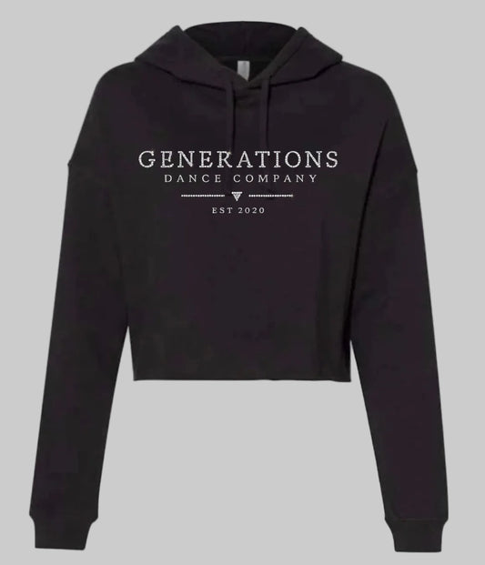 Generations Dance Company bling logo cropped hoodie - 033 - adult