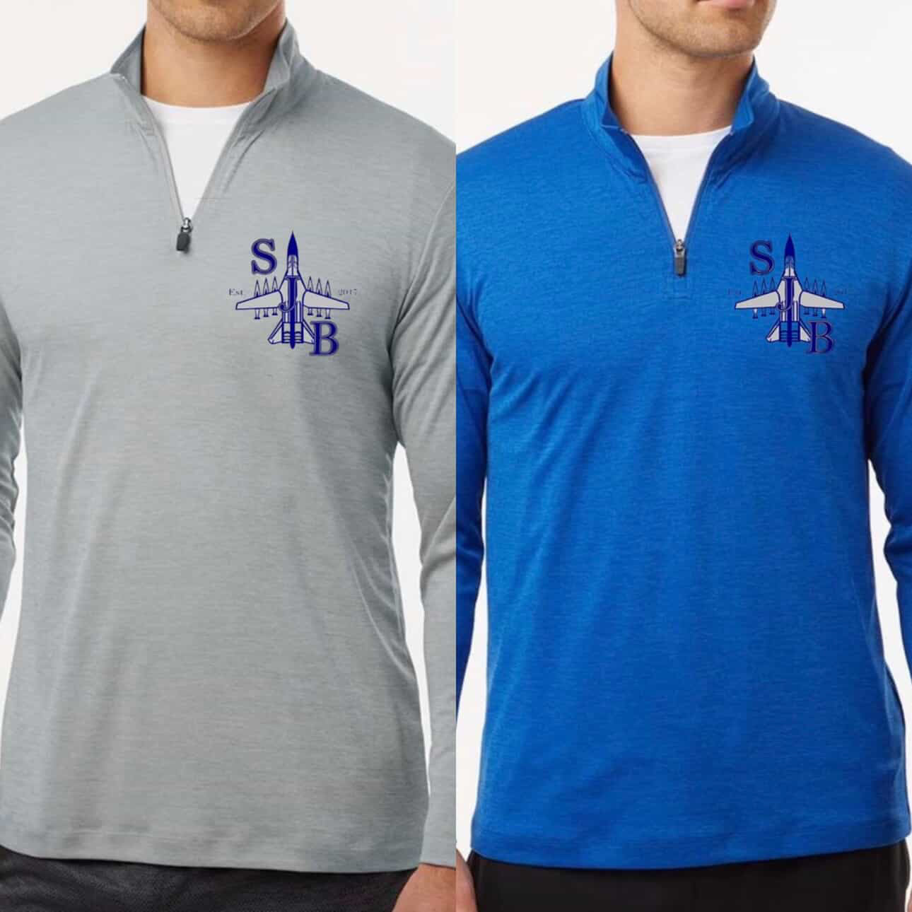 SJB logo performance quarter zip - 018