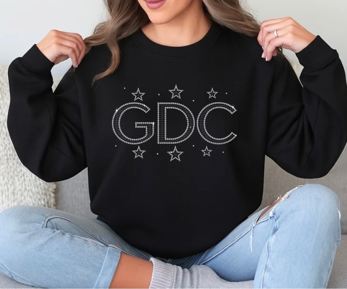 GDC bling stars sweatshirt - 008 - adult, youth, toddler