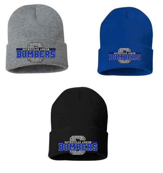 PRE-ORDER - Metal S bombers cuffed beanie - 056