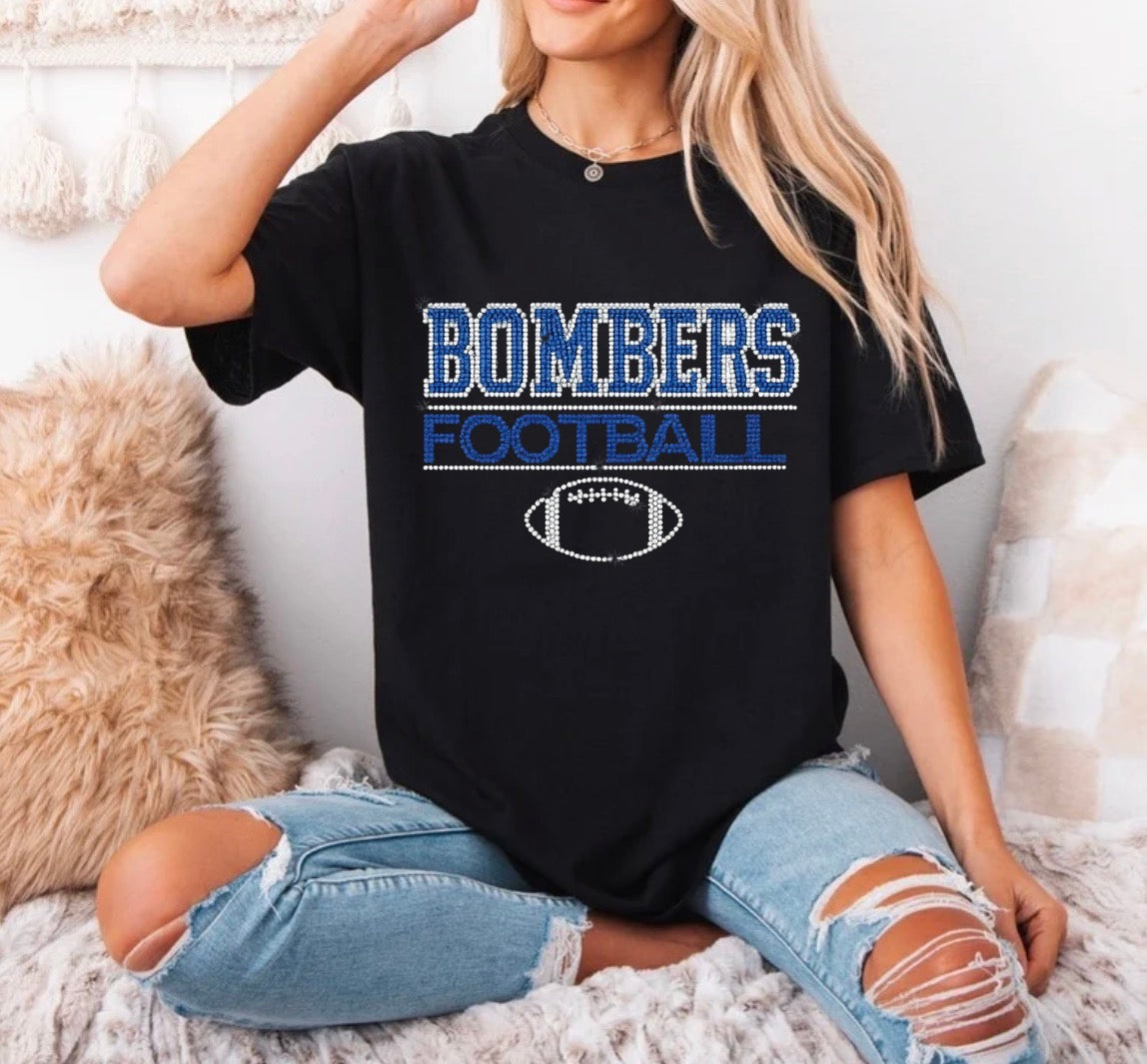 Bombers football bling tshirt - 018