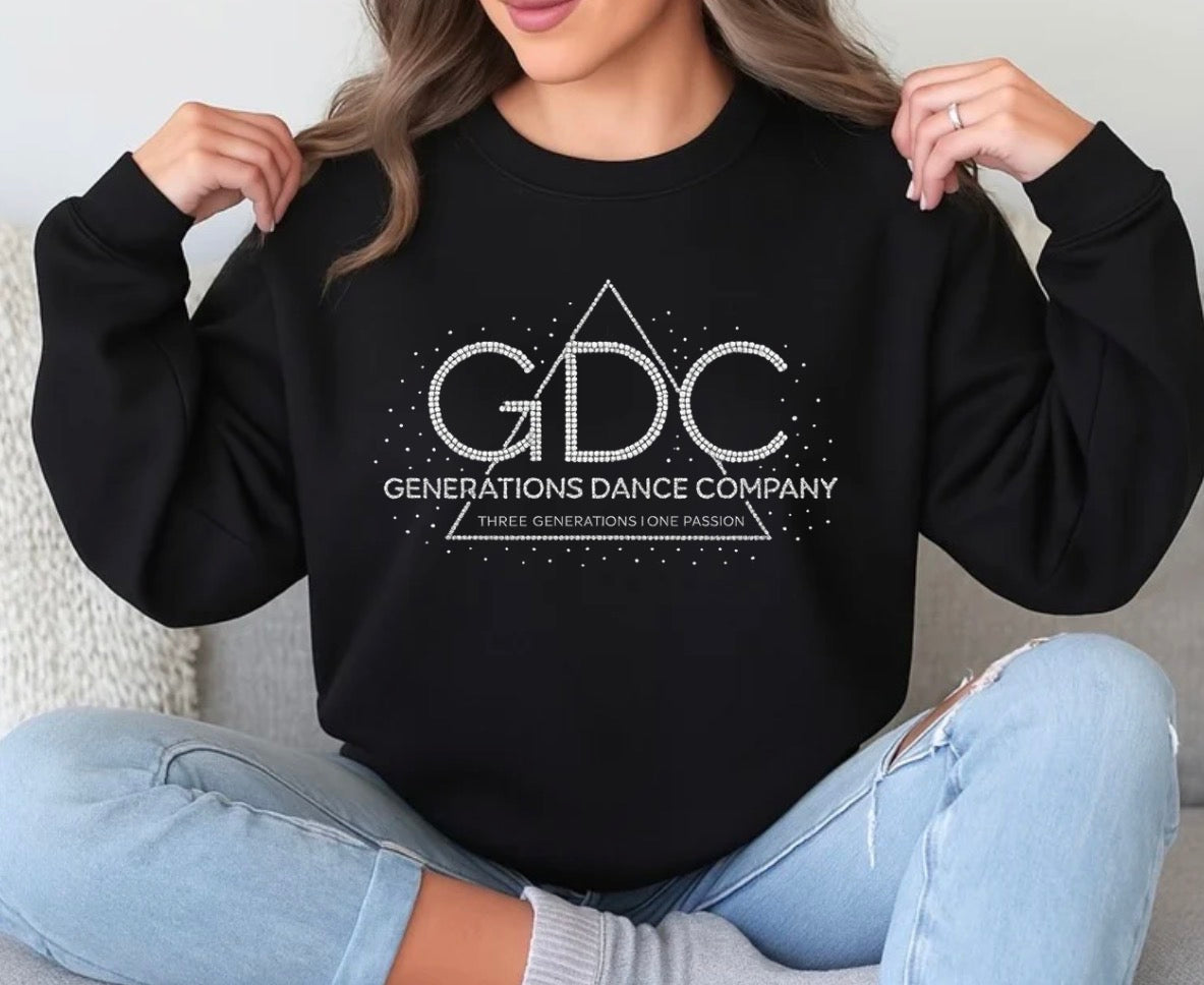 GDC triangle bling logo sweatshirt - 025 - adult, youth, toddler