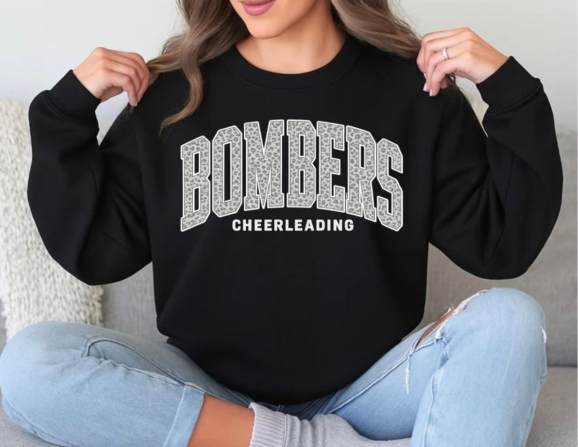 Bombers cheerleading gray cheetah print - tshirts, sweatshirts, hoodies - 023