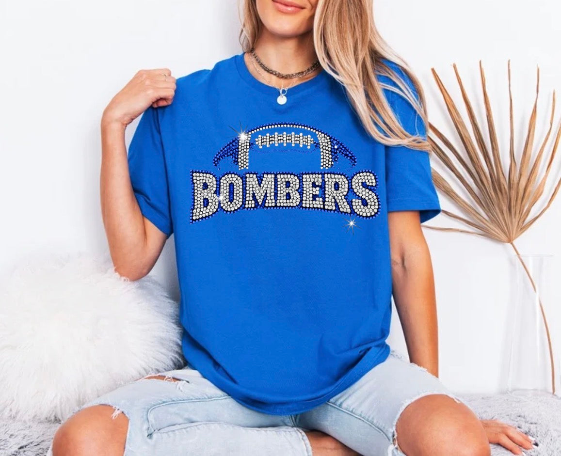 Bombers football bling tshirt - 001