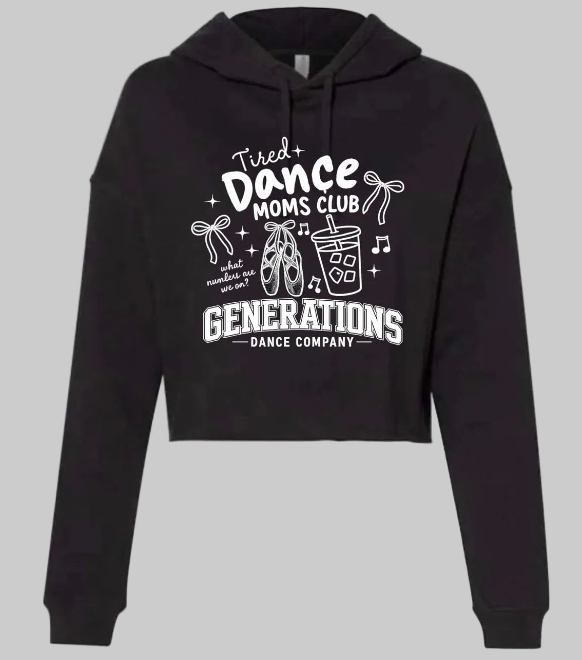 GDC tired dance moms cropped hoodie - 069
