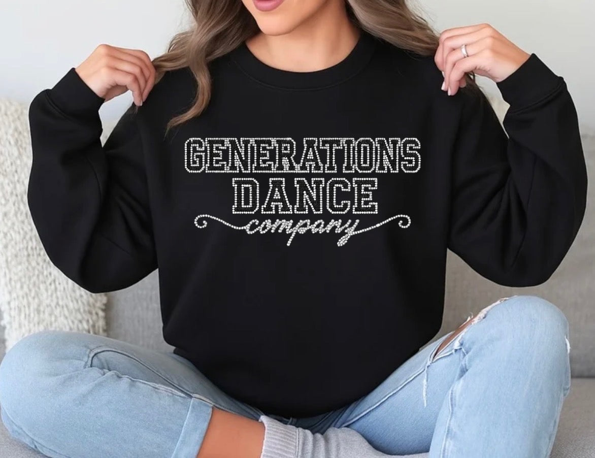 Generations Dance Company bling sweatshirt - 018 - adult, youth, toddler