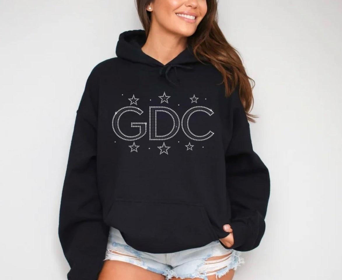 GDC bling stars hoodie - 009 - adult, youth, toddler