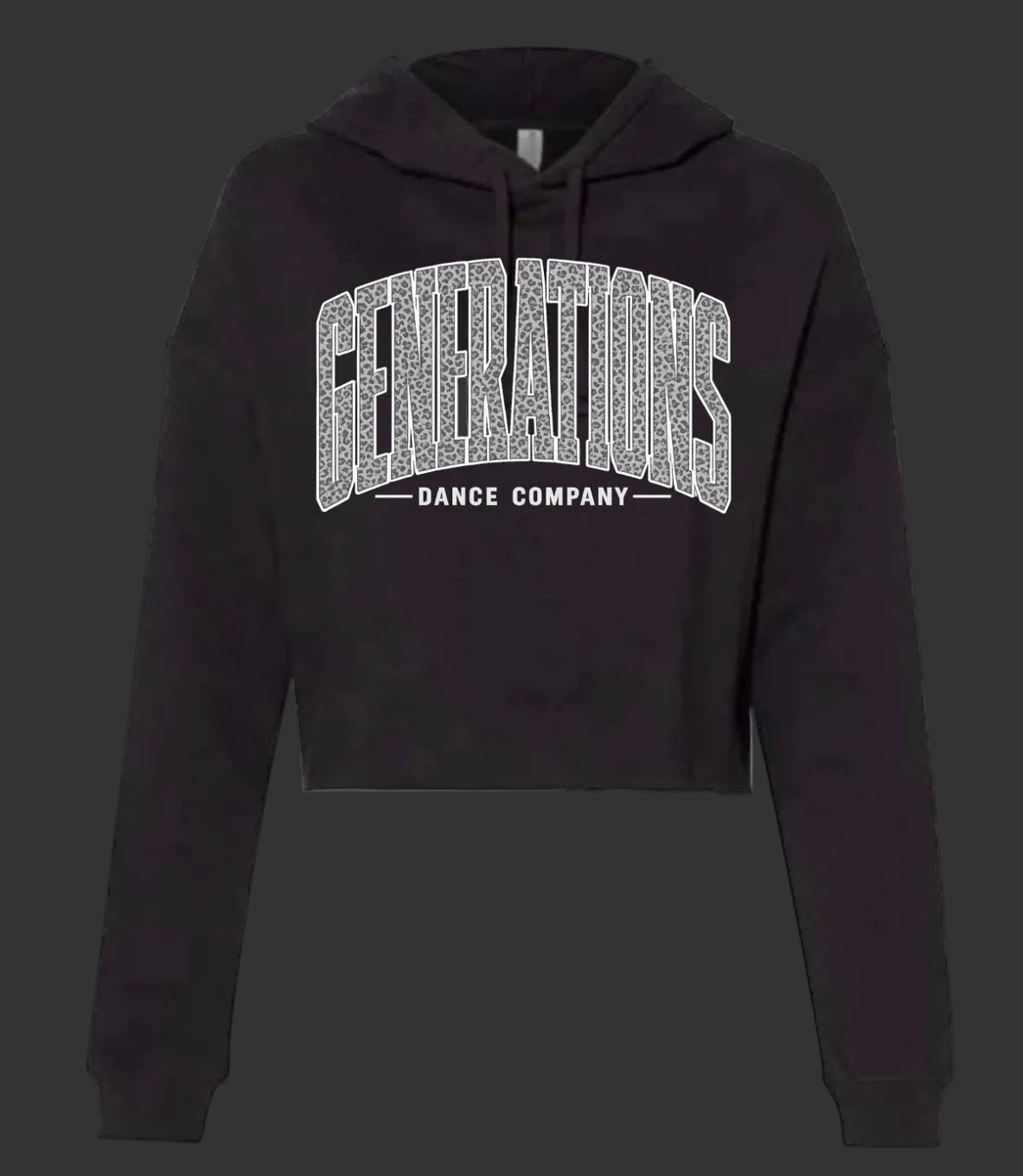 GDC Varsity Cheetah print cropped hoodie - 049 - adult