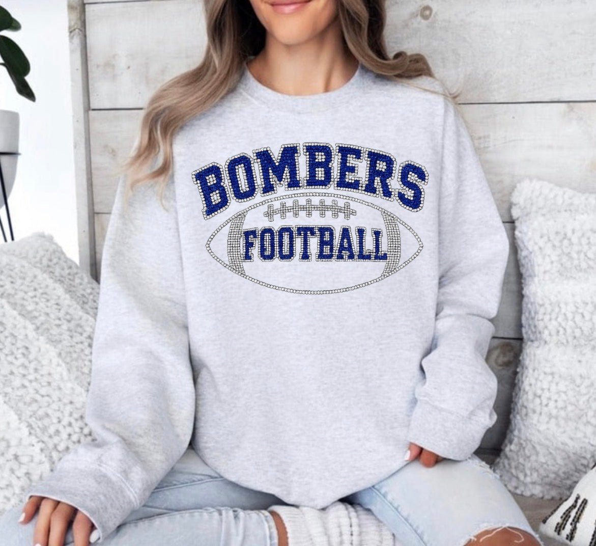 Bombers football bling sweatshirt - 026