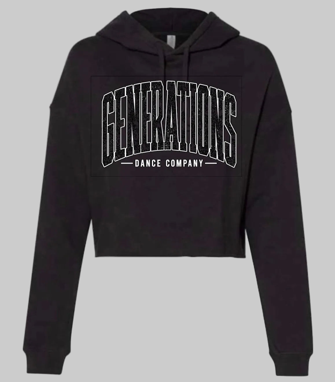 GDC Varsity distressed cropped hoodie - 057 - adult