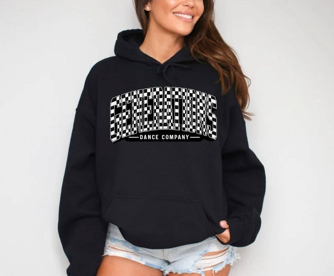 GDC Varsity checkered design sweatshirt - 075 - adult, youth, toddler