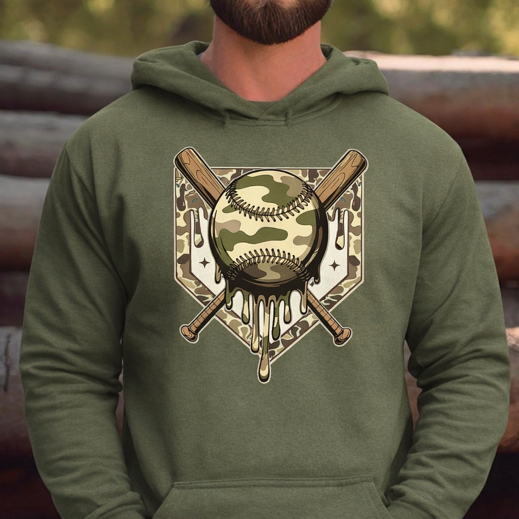 baseball, military style design shirt