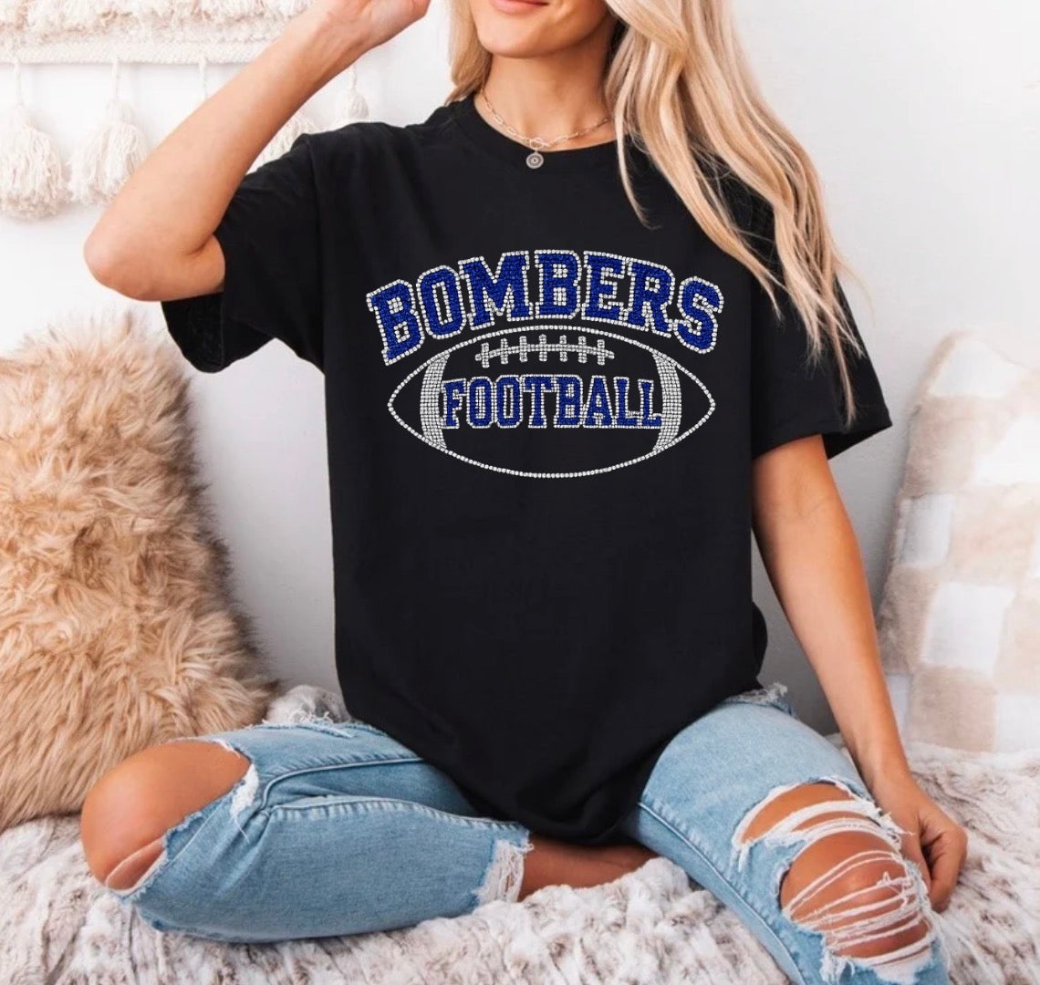 Bombers football bling tshirt - 025
