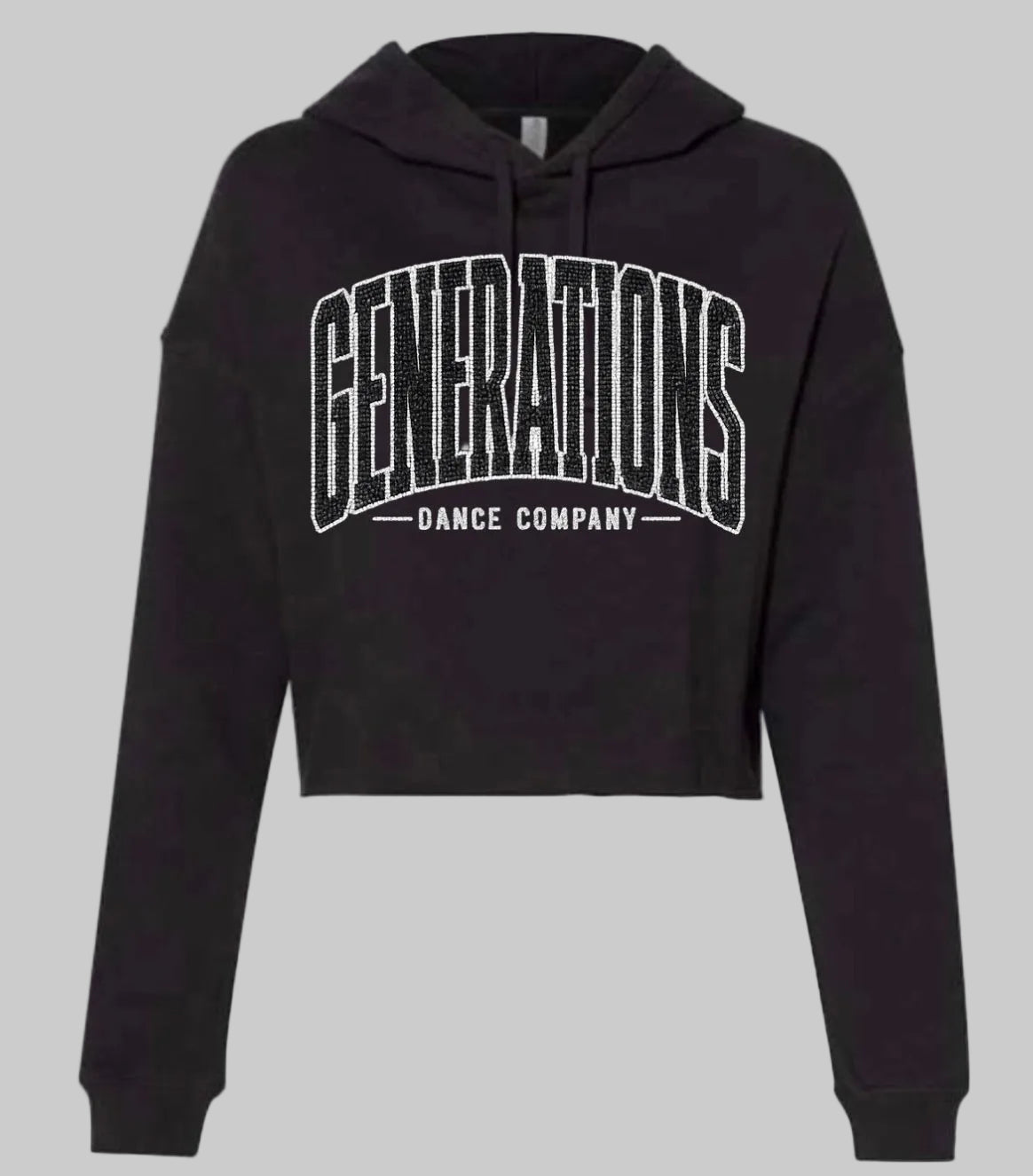 GDC Varsity bling cropped hoodie - 042 - adult