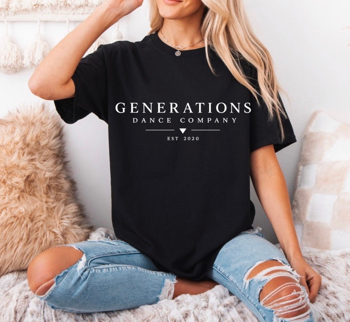 Generations Dance Company logo tshirt - 073 - adult, youth, toddler