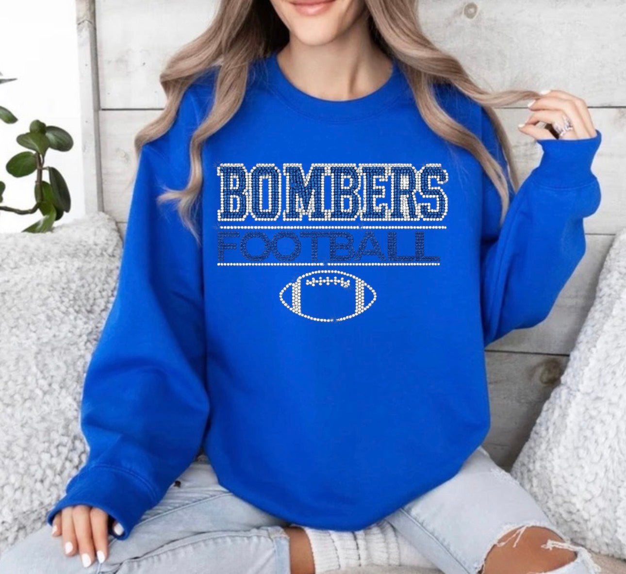 Bombers football bling sweatshirt - 019