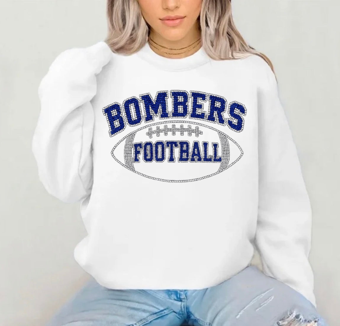 Bombers football bling sweatshirt - 026