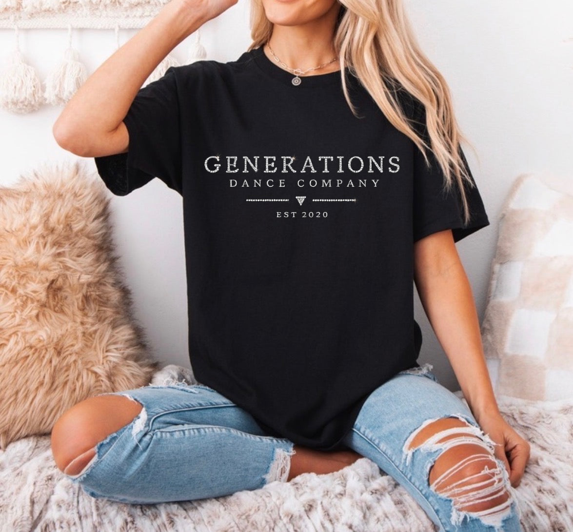 Generations Dance Company bling logo tshirt - 030 - adult, youth, toddler