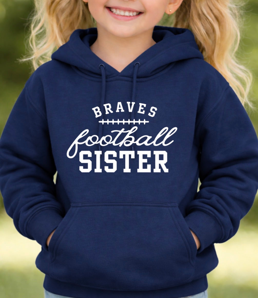 Braves football sister shirt - 009