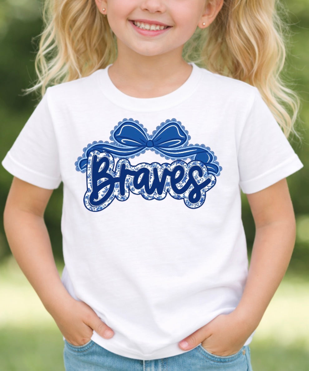 Braves bow shirt - 010