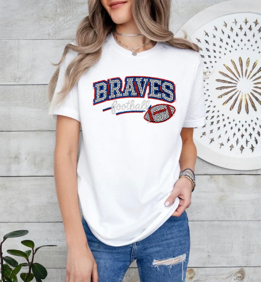 Braves football bling shirt - 008