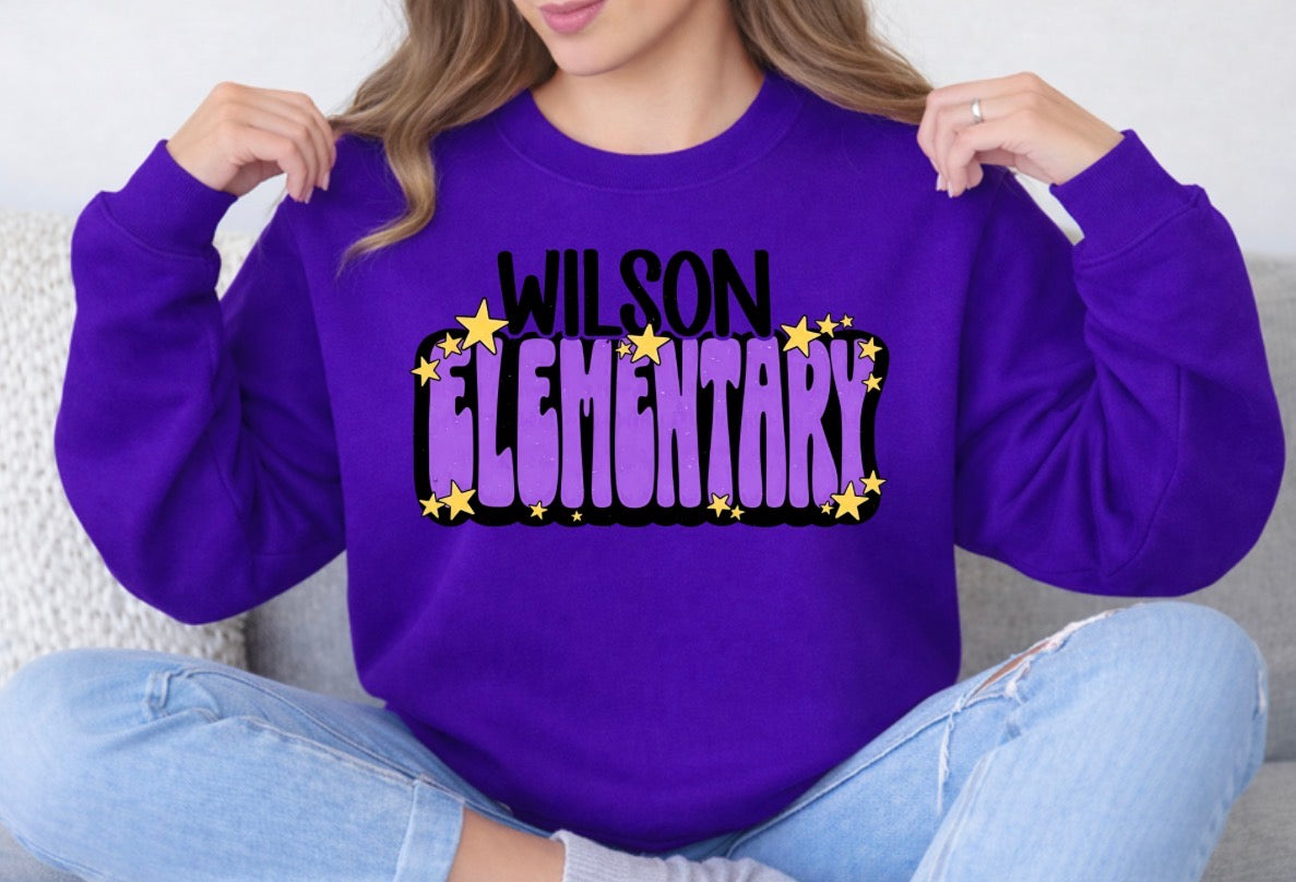Wilson Elementary purple design shirt - 004