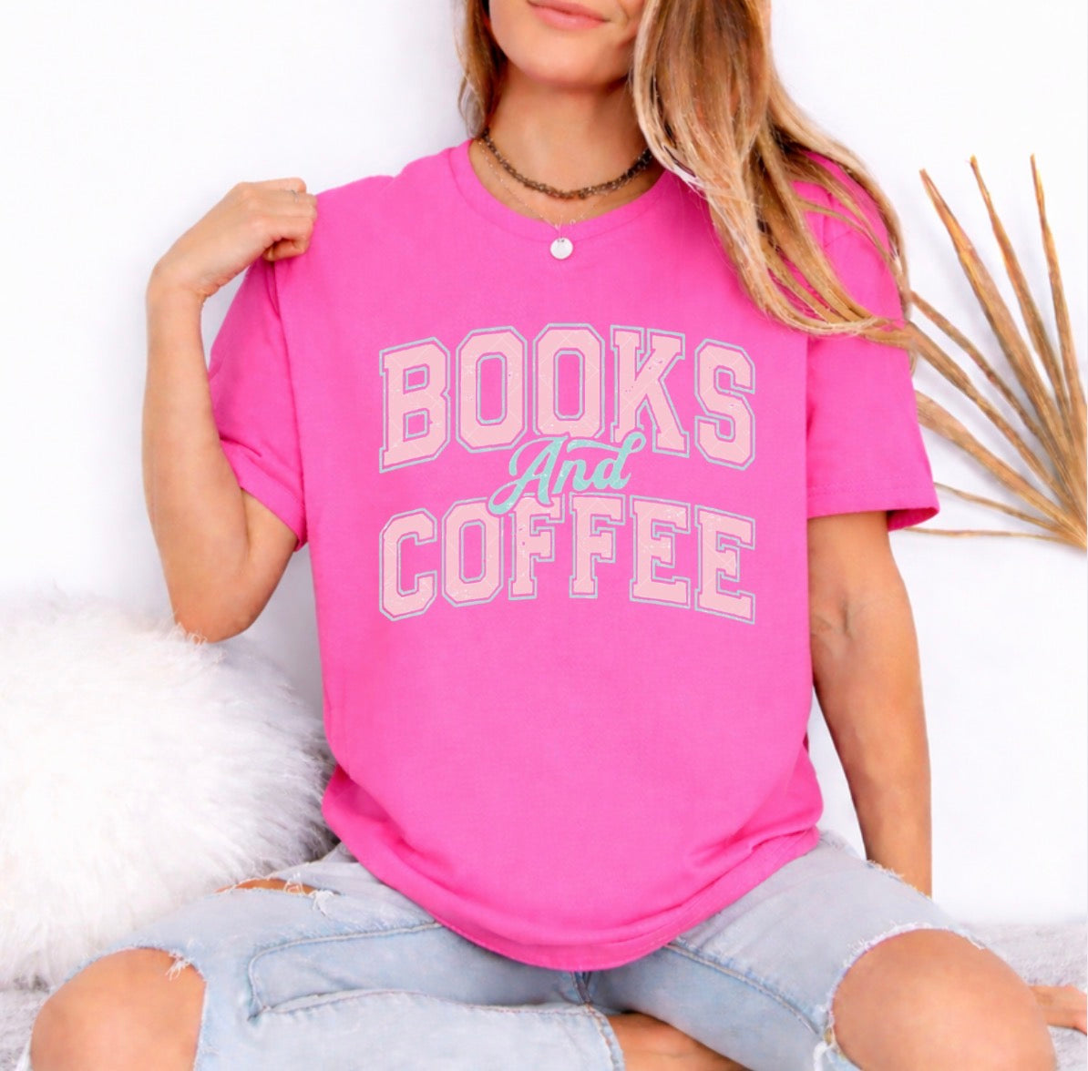 books and coffee shirt