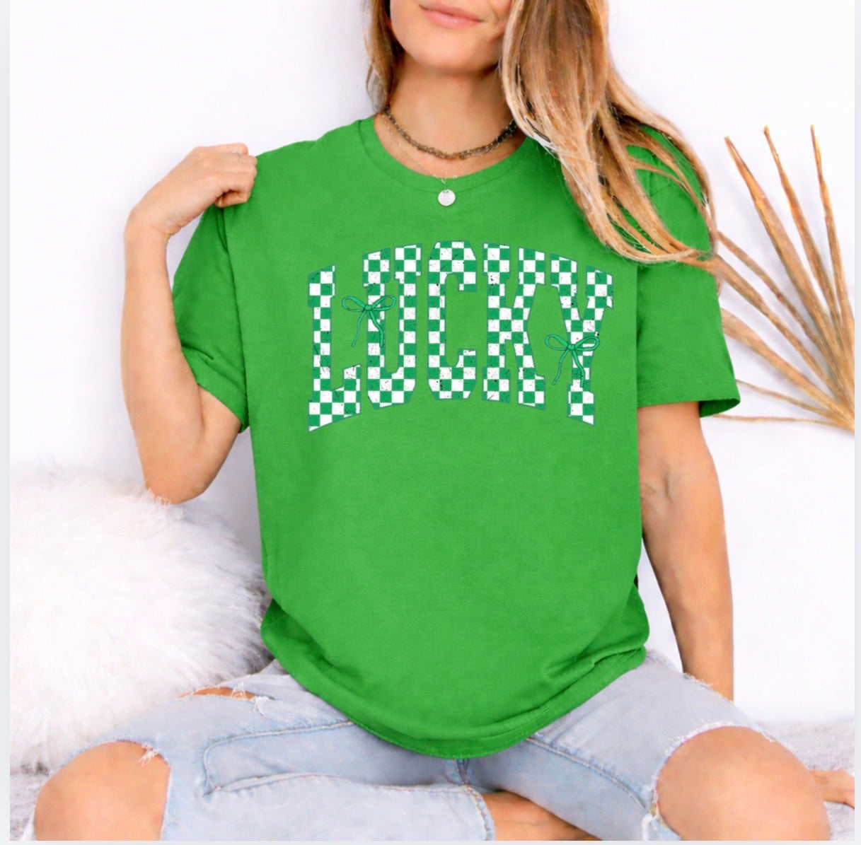 lucky checkered design shirt