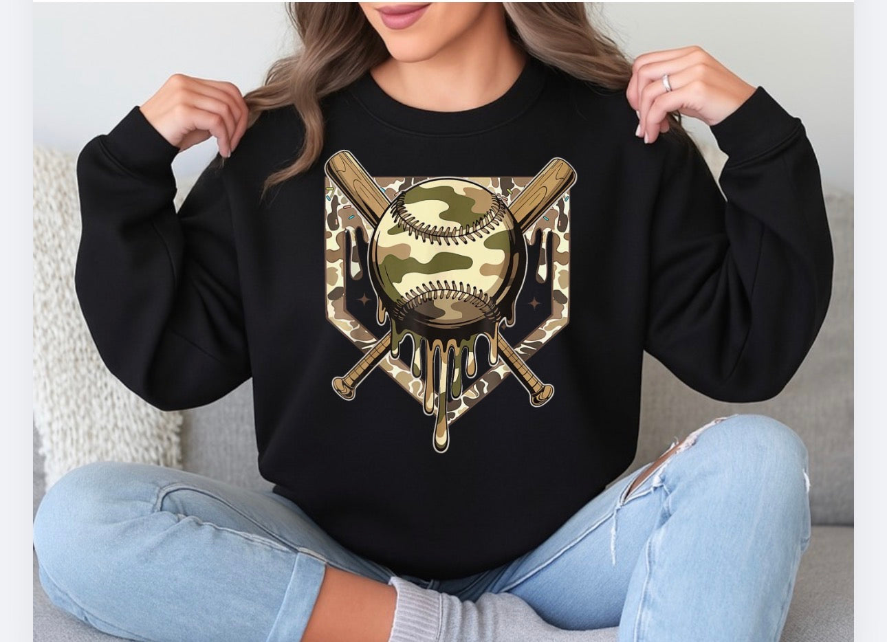 baseball, military style design shirt