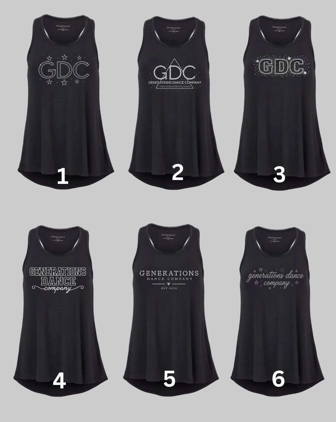 GDC bling flowy racerback tank - 024 - adult